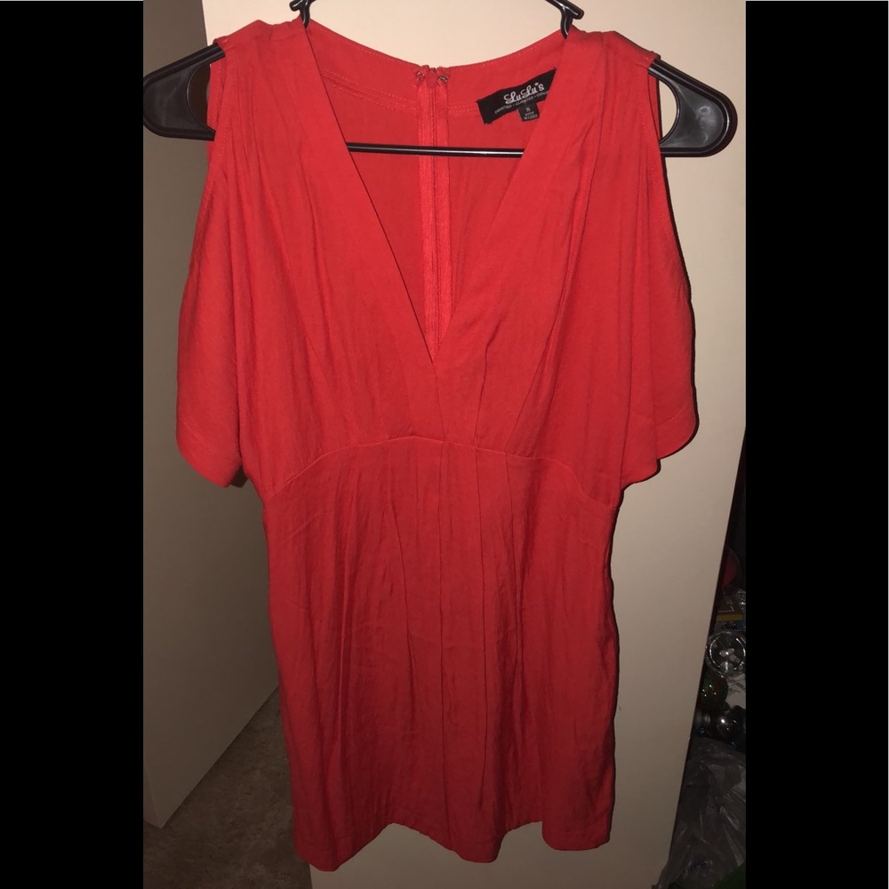 Lulu’s open shoulder dress